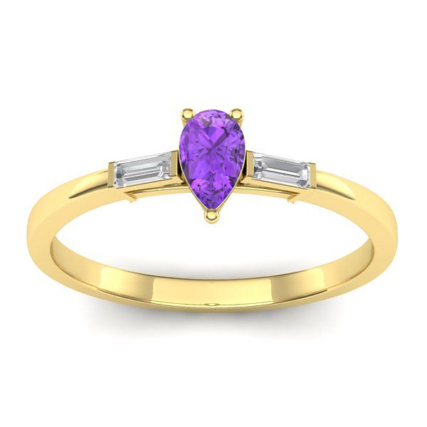 Inel cu ametist lacrima