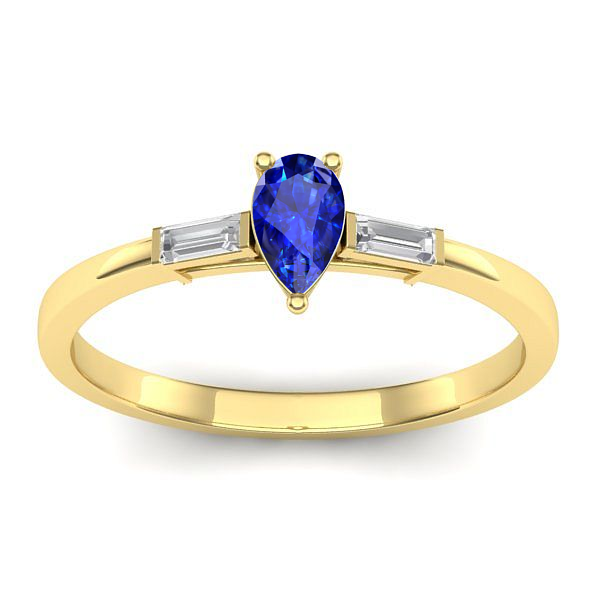 Inel de logodna cu safir lacrima