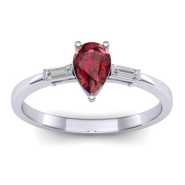 Inel cu rubin lacrima