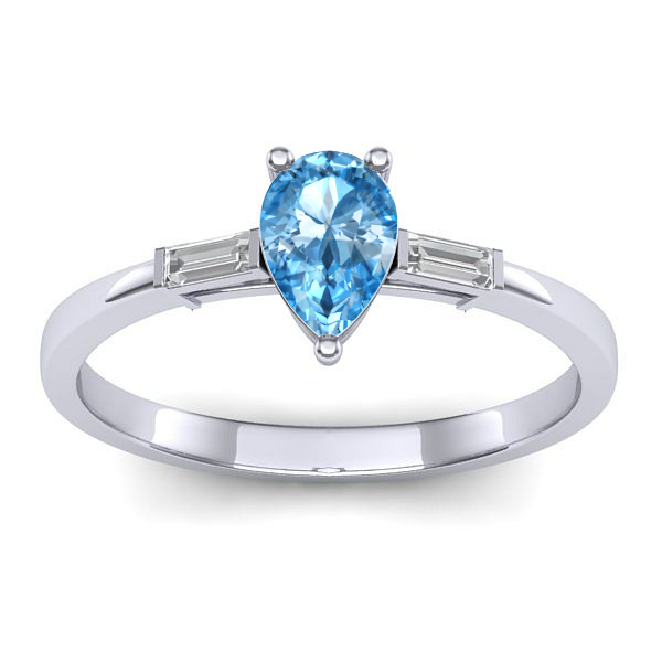 Inel cu topaz blue lacrima