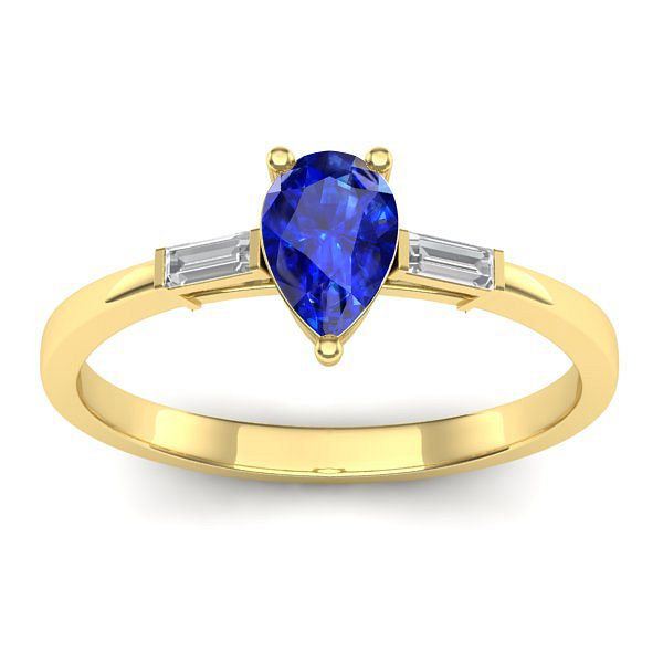 Inel de logodna cu safir lacrima