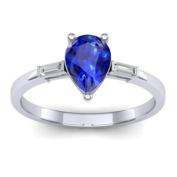 Inel de logodna cu safir lacrima