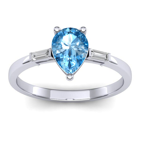 Inel logodna cu topaz blue lacrima