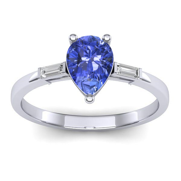 Inel cu tanzanit lacrima