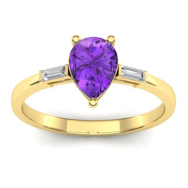 Inel cu ametist lacrima