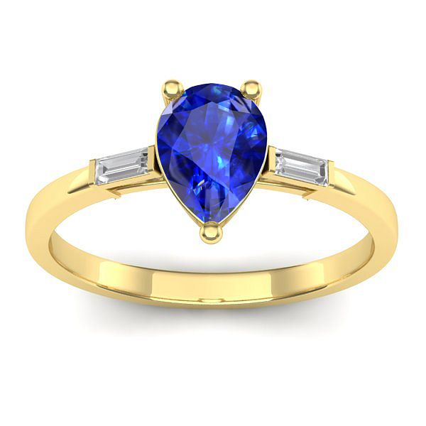 Inel de logodna cu safir lacrima