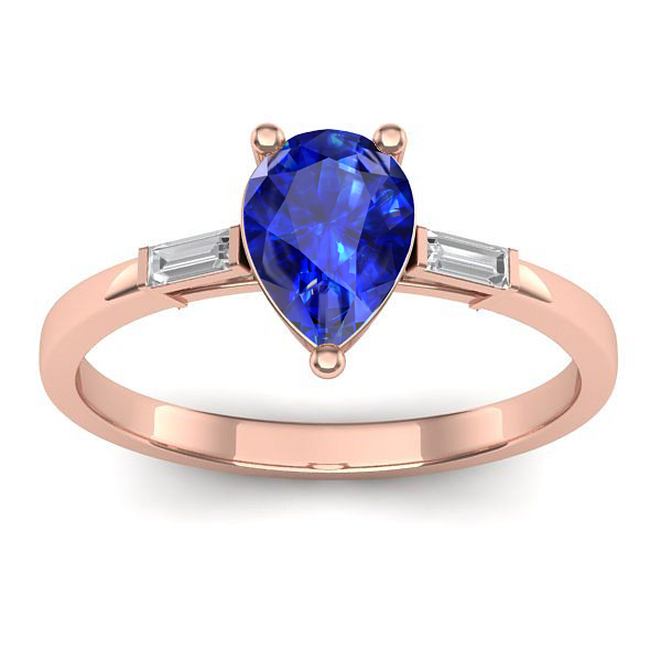 Inel cu safir lacrima