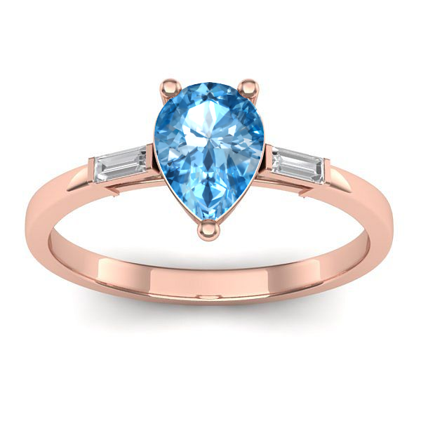 Inel de logodna cu topaz blue lacrima