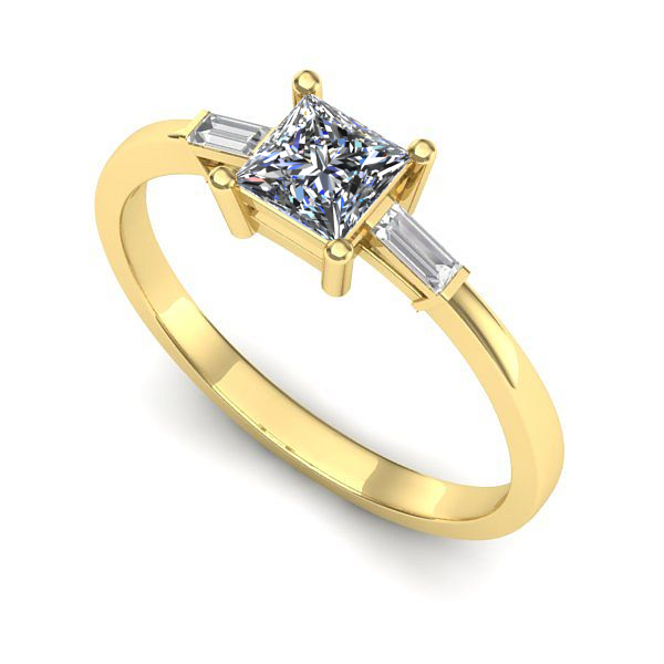 Inel din aur galben cu diamant