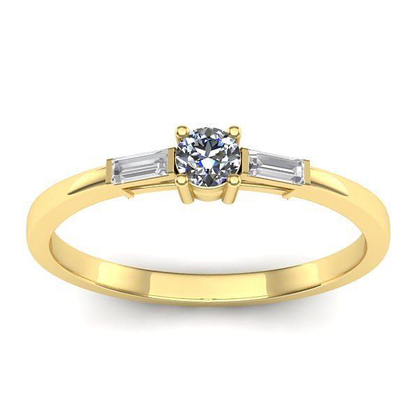 Inel logodna cu diamant rotund