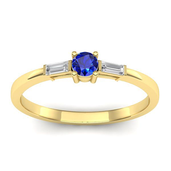 Inel de logodna cu safir rotund