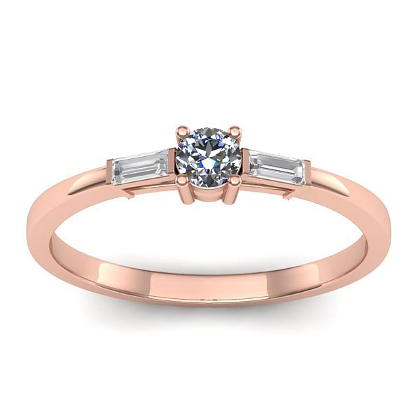 Inel de logodna cu diamant rotund