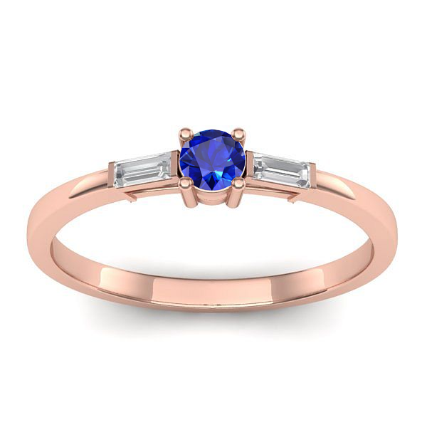 Inel logodna cu safir rotund