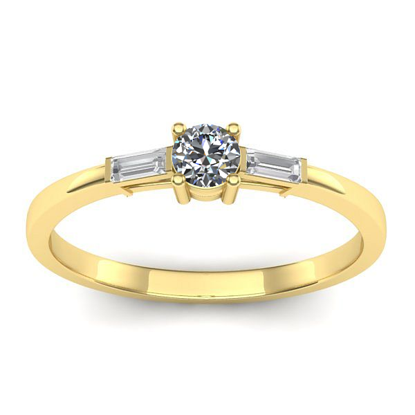 Inel logodna cu diamant rotund