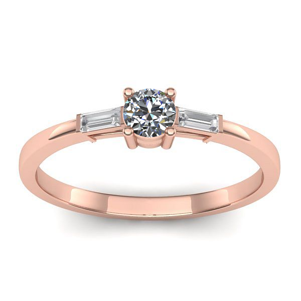 Inel logodna cu diamant rotund