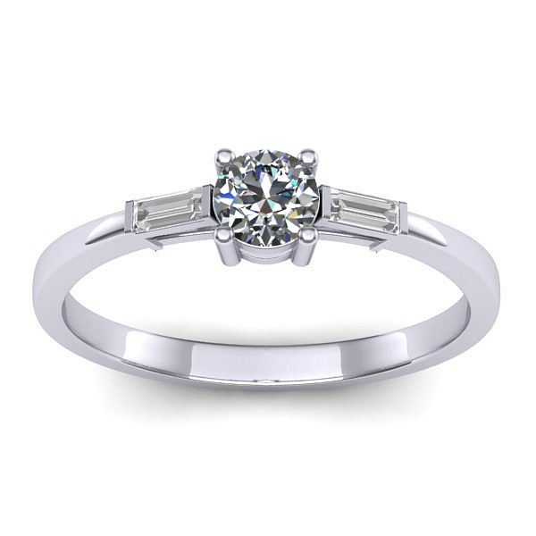 Inel cu diamant rotund