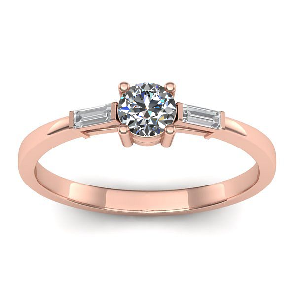 Inel logodna cu diamant rotund