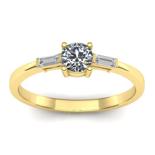 Inel de logodna cu safir alb rotund