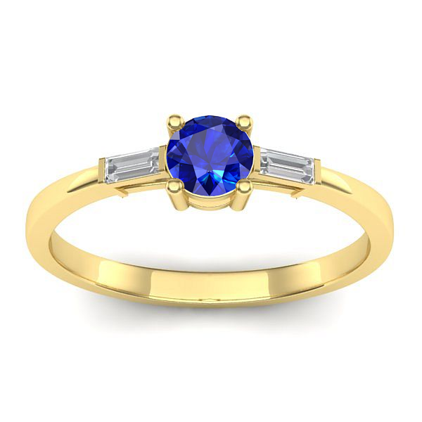 Inel de logodna cu safir rotund