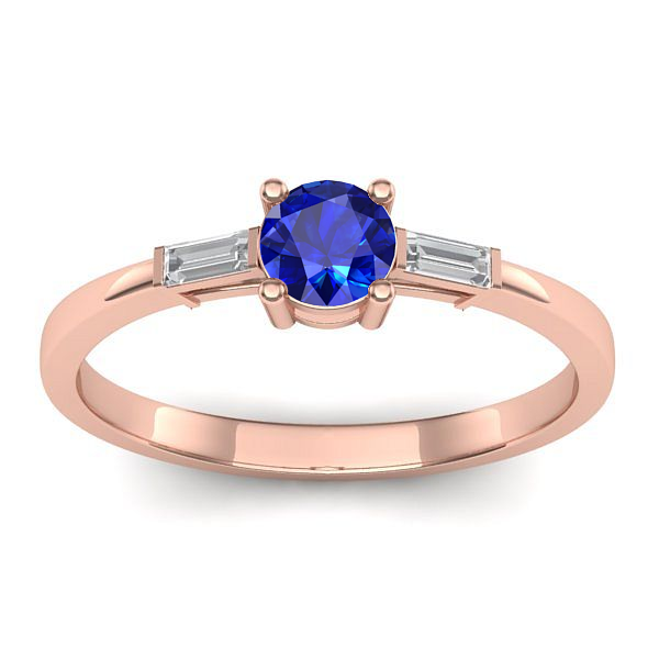 Inel logodna cu safir rotund