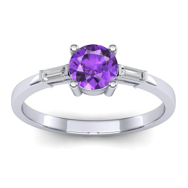 Inel cu ametist rotund