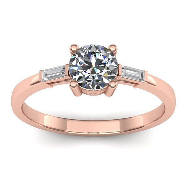 Inel logodna cu diamant rotund