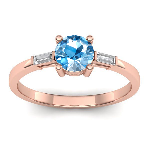 Inel de logodna cu topaz blue rotund