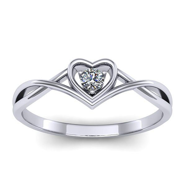 Inel cu diamant rotund