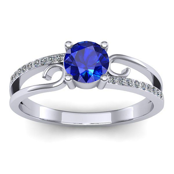 Inel cu safir rotund