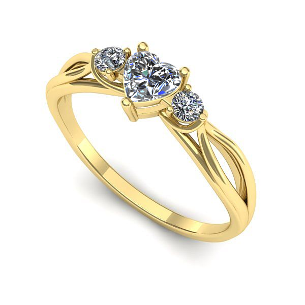 Inel din aur galben cu diamant