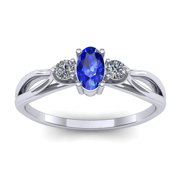 Inel cu safir oval