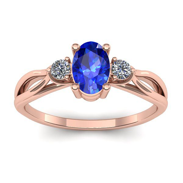 Inel cu safir oval