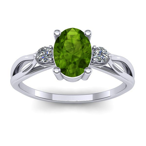 Inel cu peridot oval
