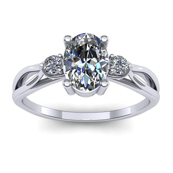 Inel logodna cu diamant de laborator oval