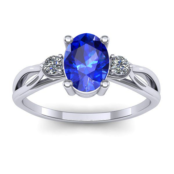 Inel cu safir oval