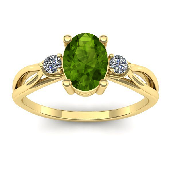 Inel cu peridot oval