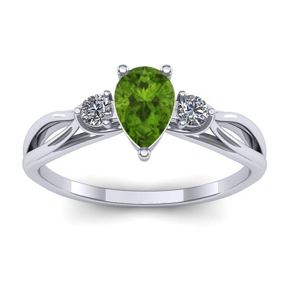Inel cu peridot lacrima