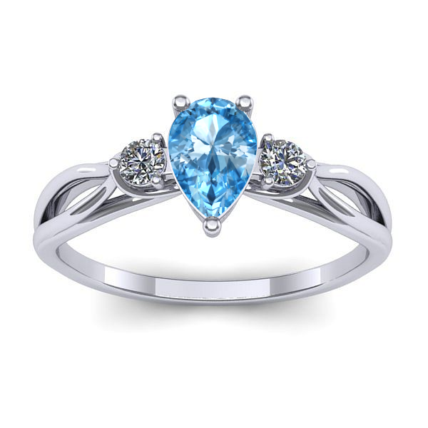 Inel cu topaz blue lacrima