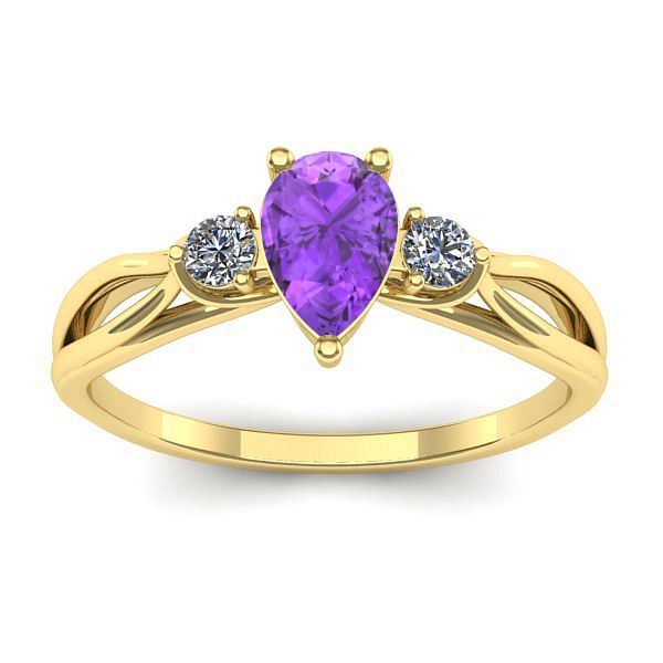 Inel cu ametist lacrima