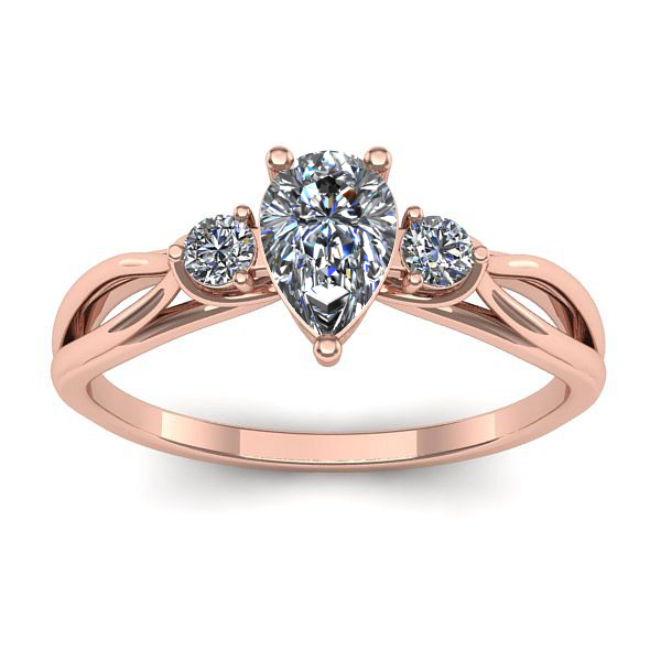 Inel de logodna cu safir alb lacrima