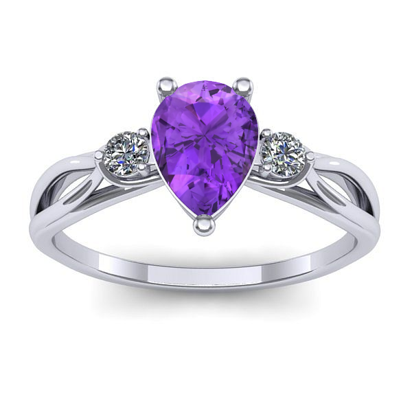 Inel cu ametist lacrima