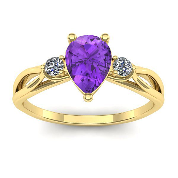 Inel cu ametist lacrima