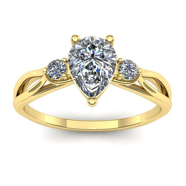 Inel de logodna cu diamant de laborator lacrima