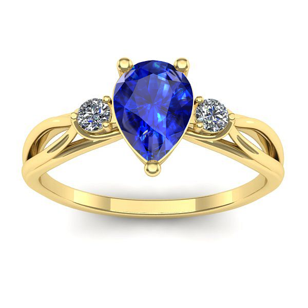 Inel de logodna cu safir lacrima