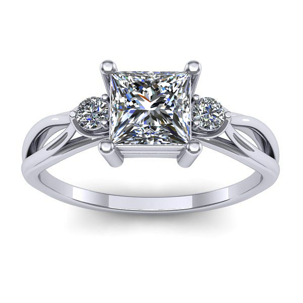 Inel logodna cu diamant de laborator patrat