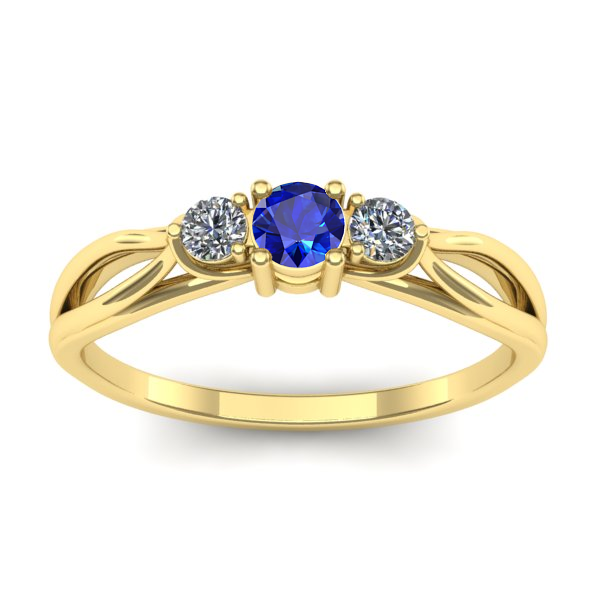 Inel cu safir rotund