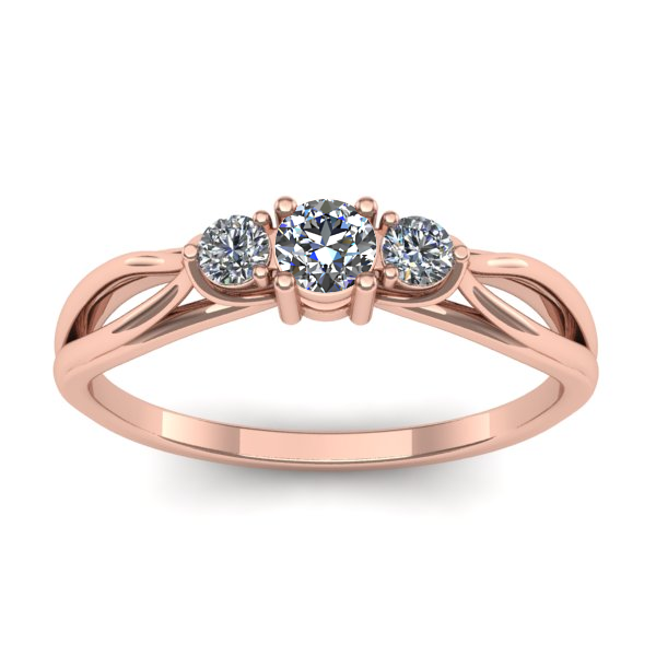 Inel logodna cu diamant rotund