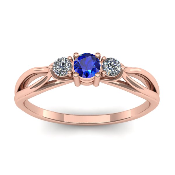 Inel cu safir rotund