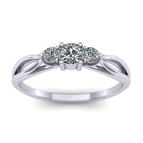 Inel de logodna cu diamant rotund