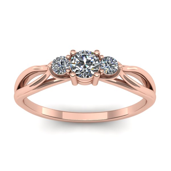 Inel logodna cu diamant rotund